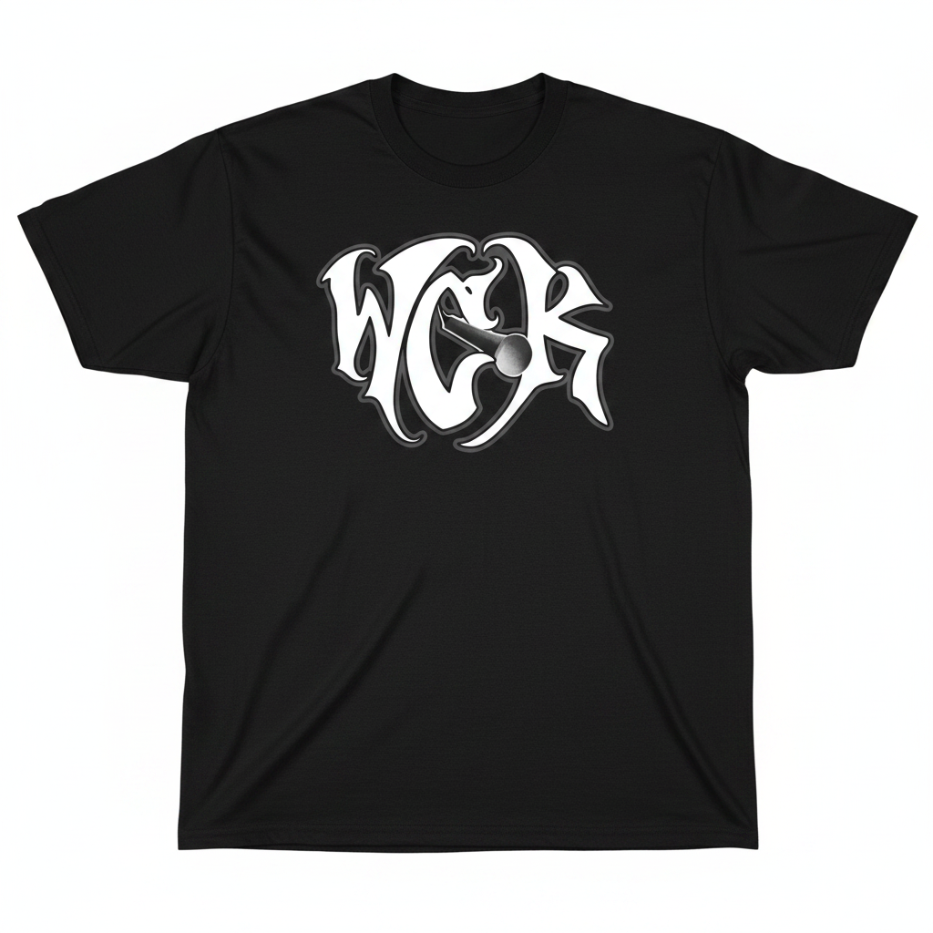 WCKrecords White Logo Tee - Solo Product Shot